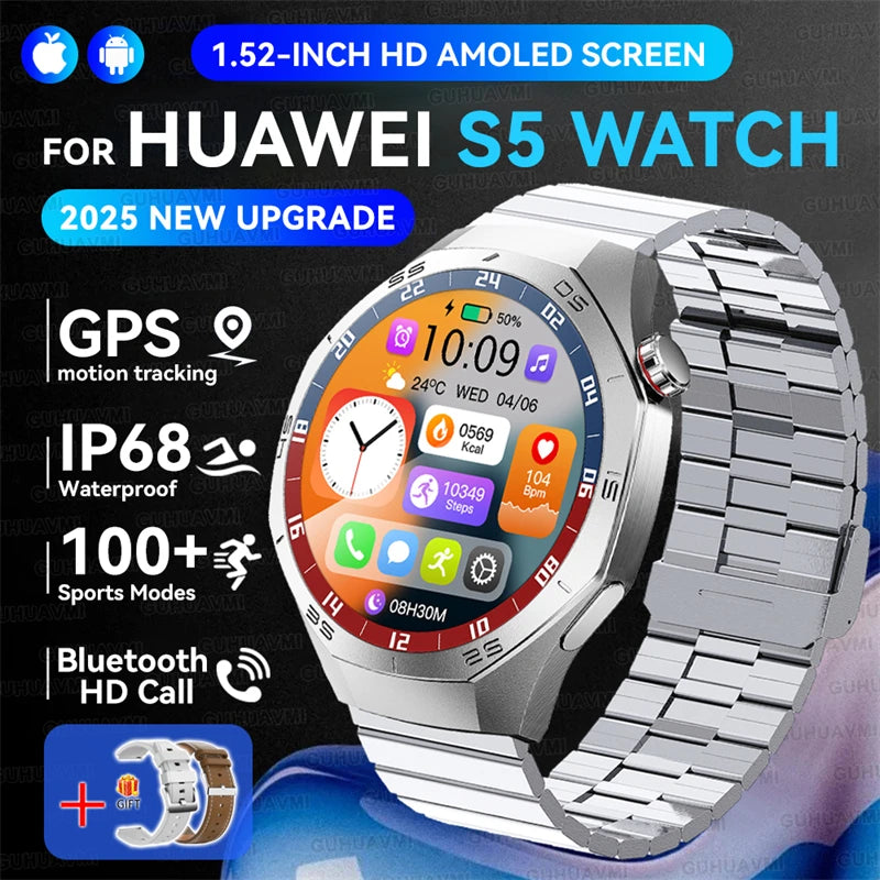 GUHUAVMI GT5 Pro Smartwatch 2025 with AMOLED & GPS