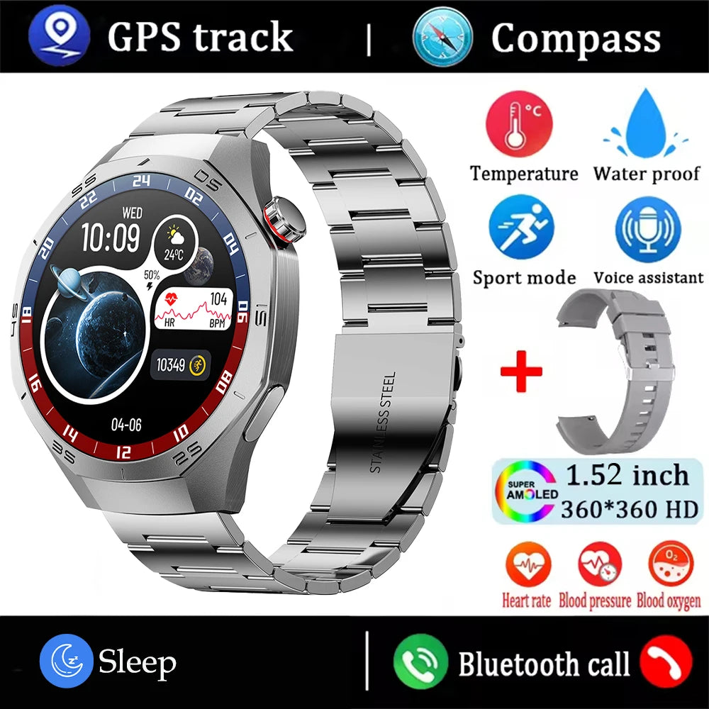 2025 Smartwatch for Android & iOS with AMOLED, GPS & Calls