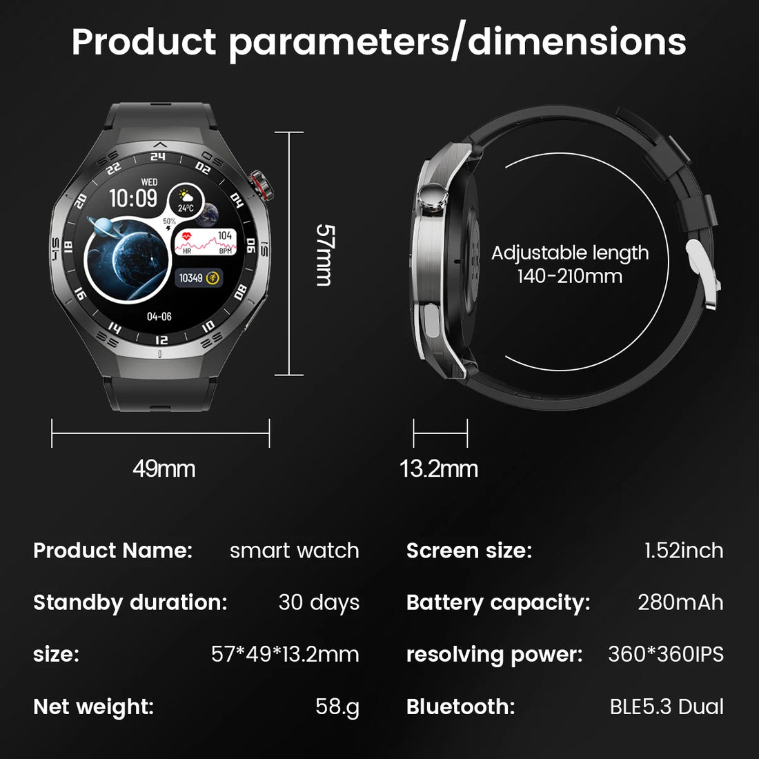 2025 Smartwatch for Android & iOS with AMOLED, GPS & Calls