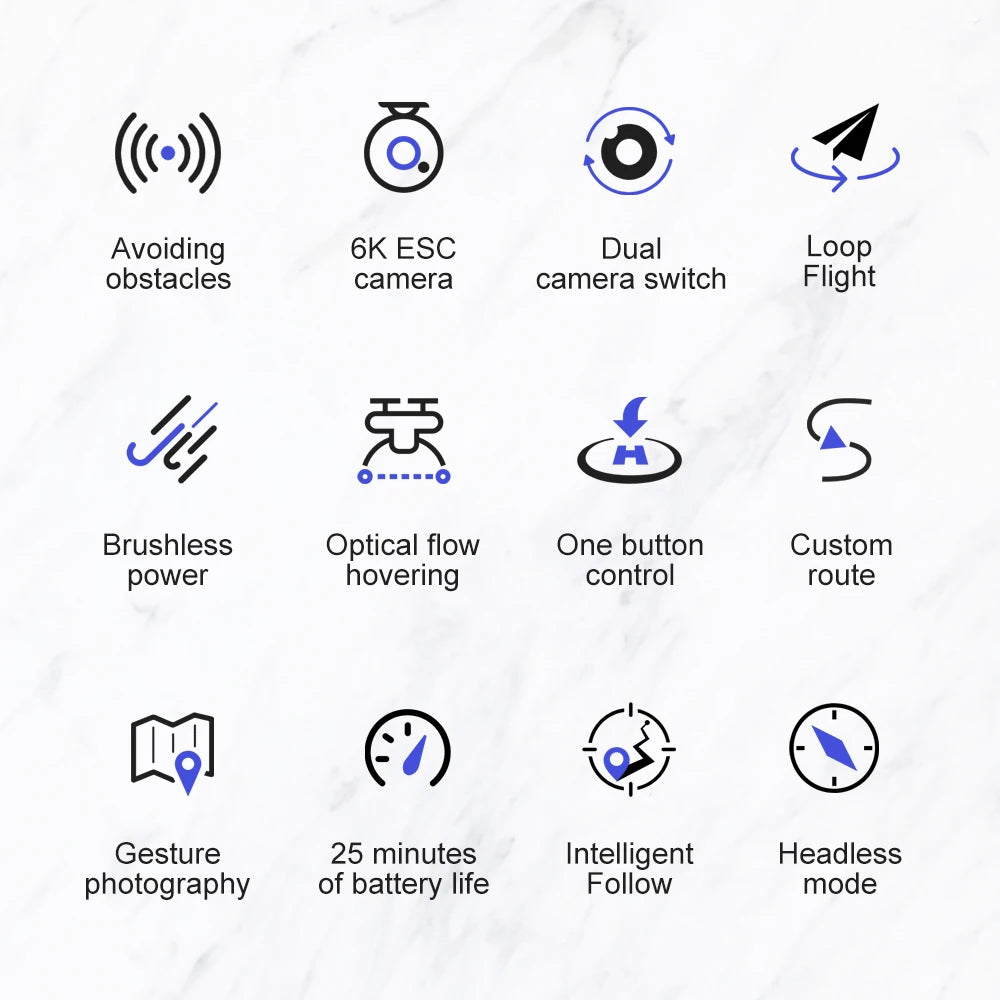 KBDFA S2S Mini Drone with 4K/8K HD Camera