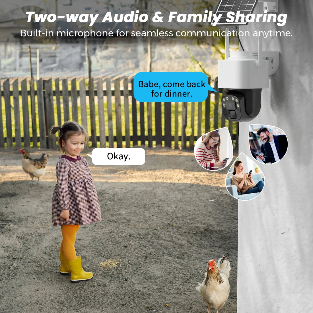 YOOSEE 4K 8MP Solar Powered 4G LTE IP Camera