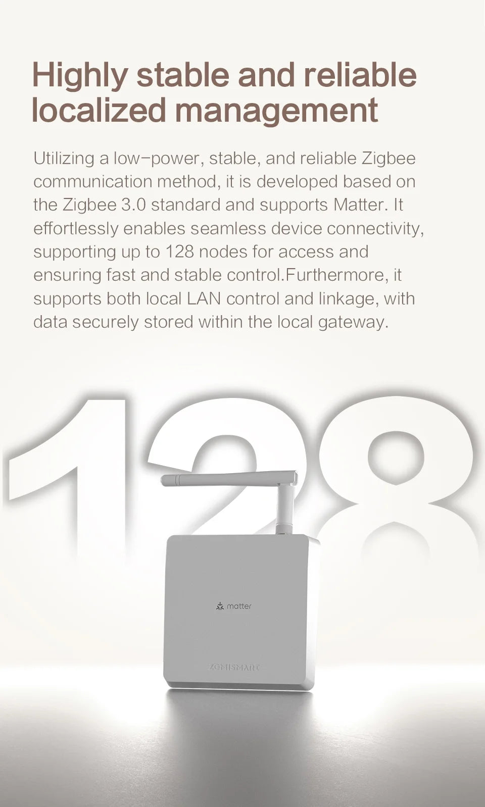 Zemismart Matter ZigBee Hub Smart Home Gateway Works