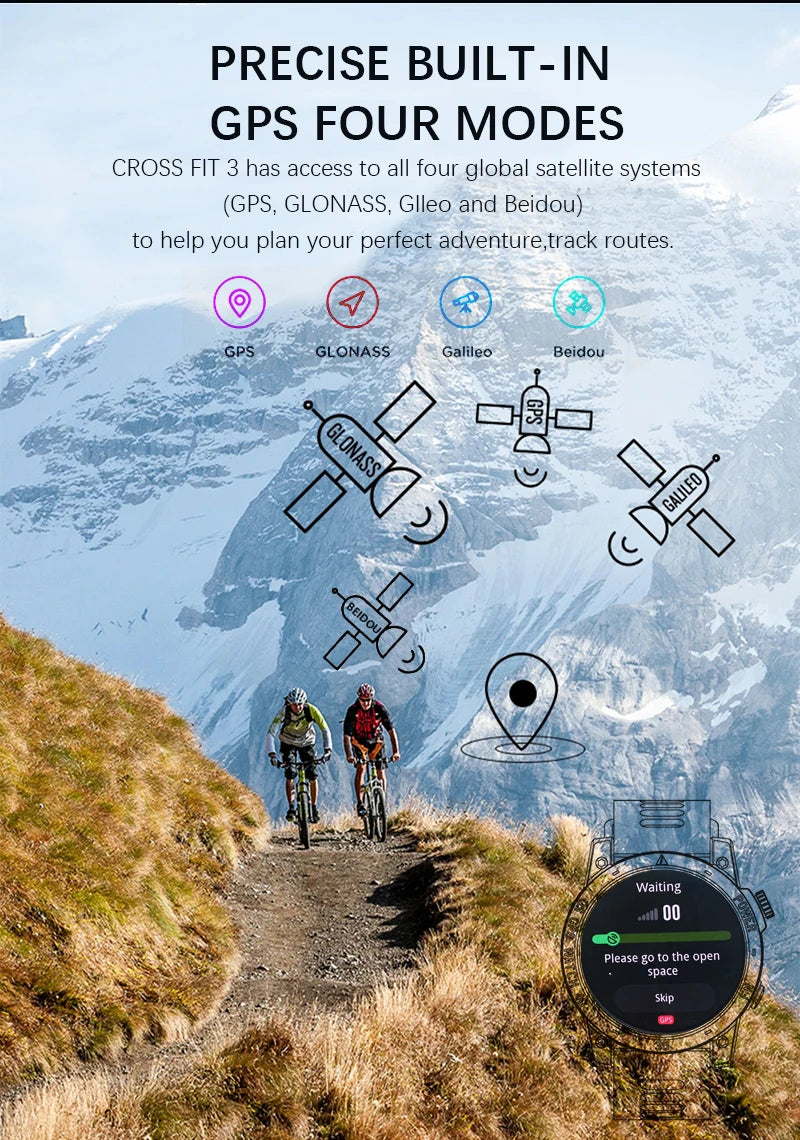 NORTH EDGE 2025 Men’s GPS Smartwatch with AMOLED & Compass