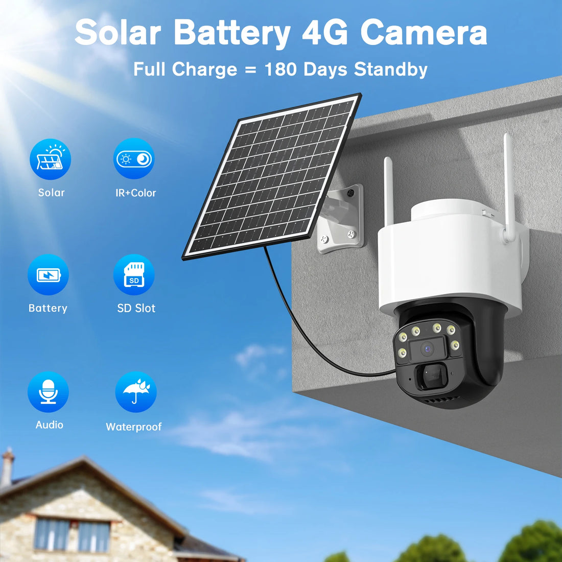YOOSEE 4K 8MP Solar Powered 4G LTE IP Camera
