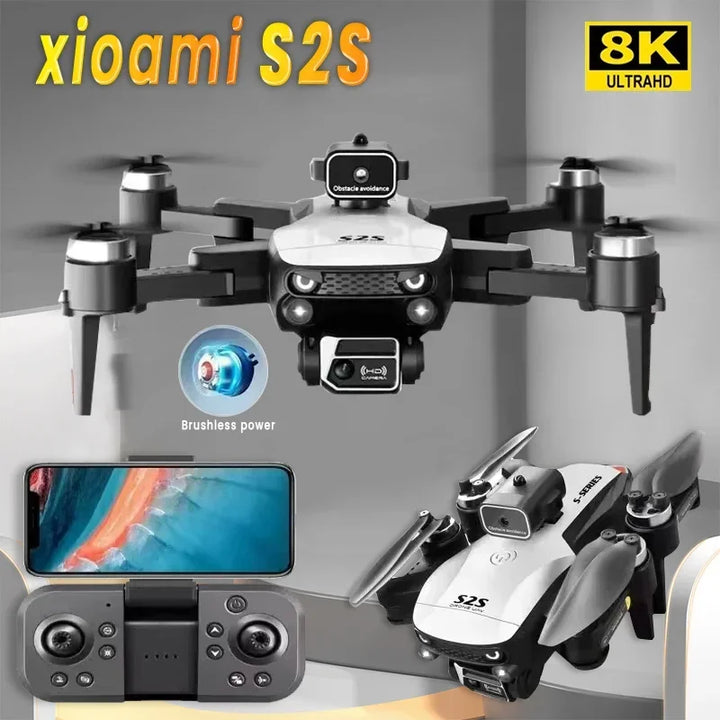 S2S Mini Drone 8K HD Camera with Obstacle Avoidance & Foldable Design