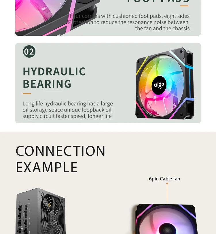 Aigo AM12 RGB 120mm PC Case Fan Kit