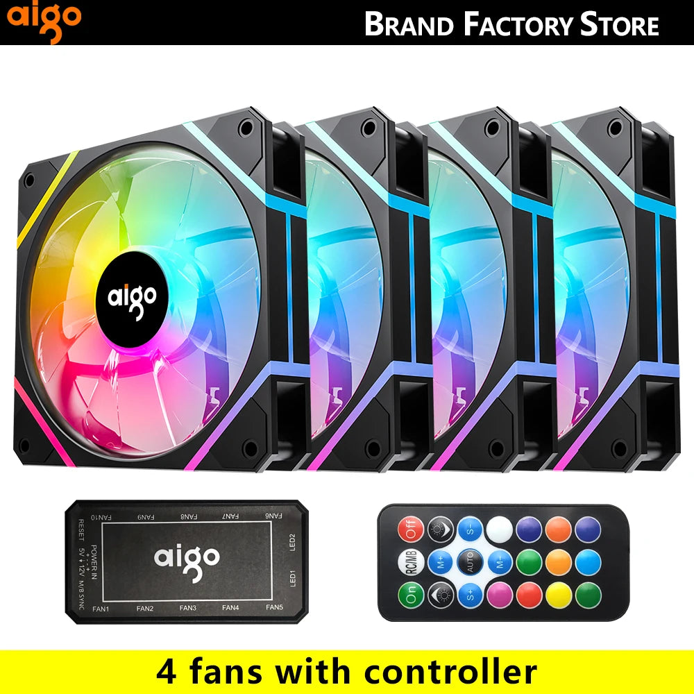 Aigo AM12 RGB 120mm PC Case Fan Kit