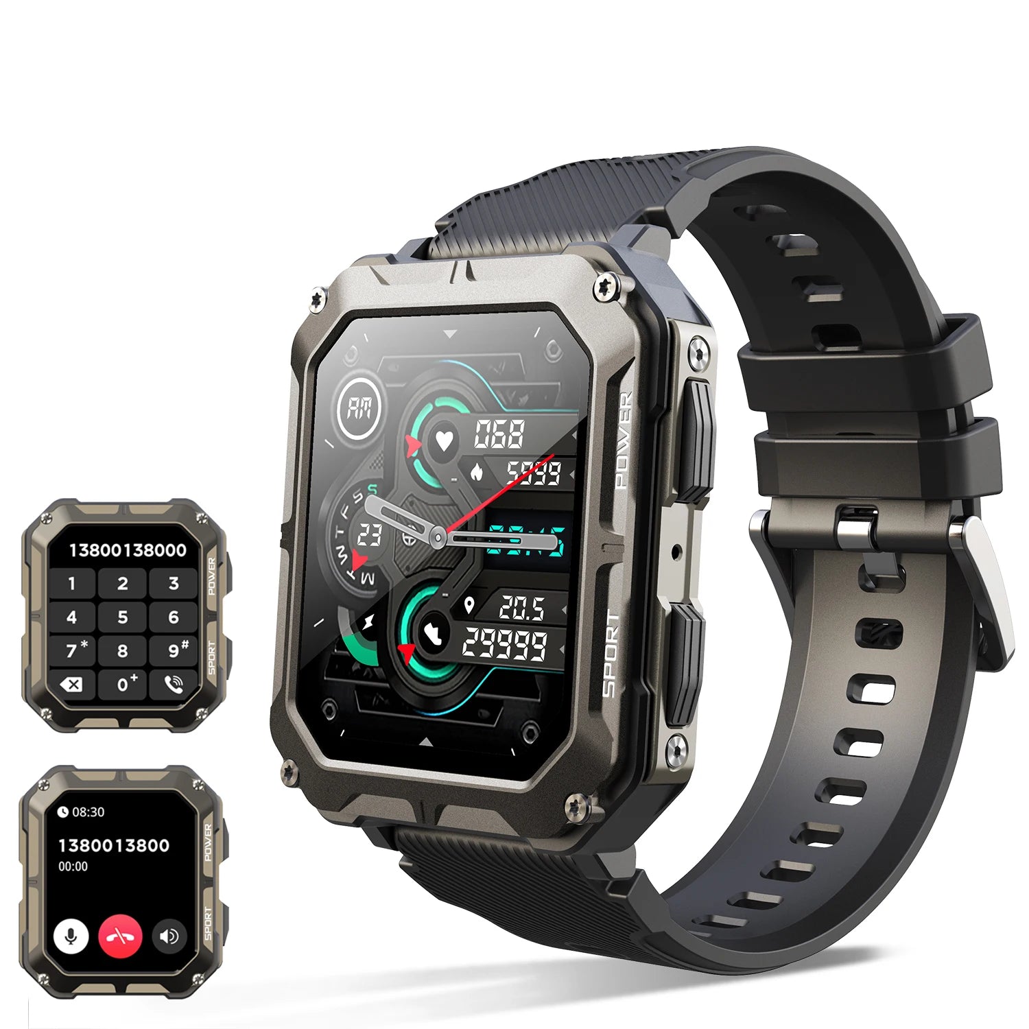 C20 Pro Smartwatch with Voice Assistant & Wireless Call