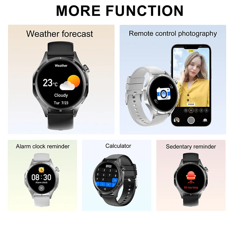 2025 Men’s Smartwatch with AMOLED, GPS & Bluetooth Calls