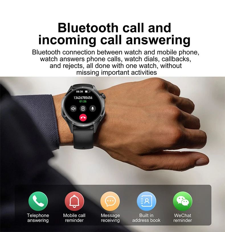 2025 Men’s Smartwatch with AMOLED, GPS & Bluetooth Calls