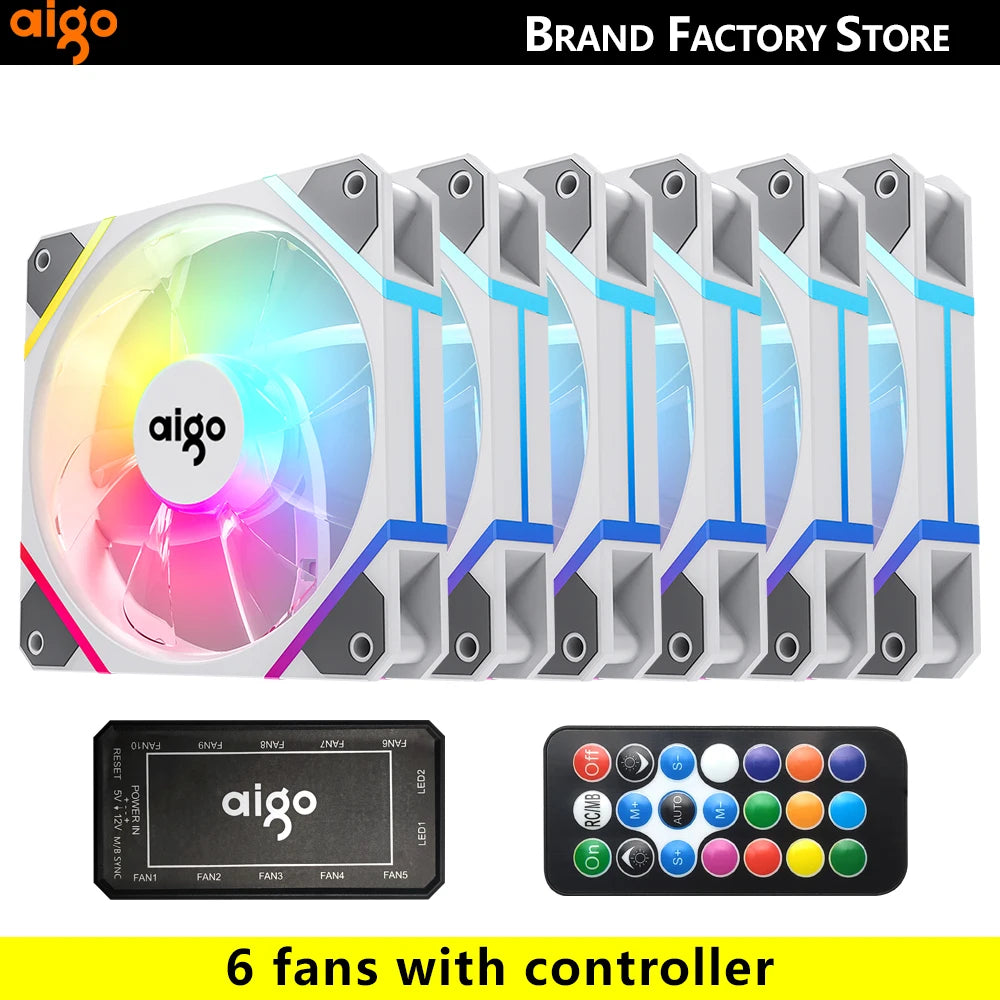 Aigo AM12 RGB 120mm PC Case Fan Kit