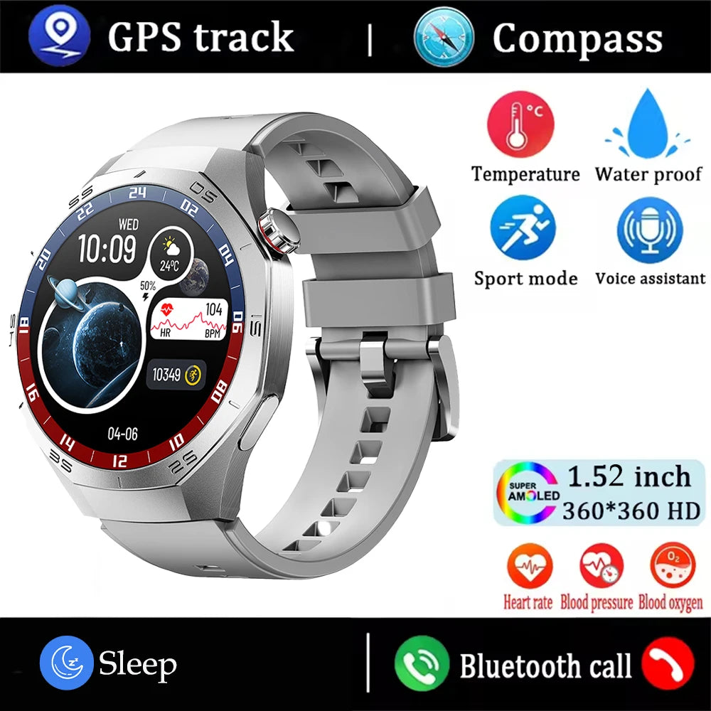 2025 Smartwatch for Android & iOS with AMOLED, GPS & Calls