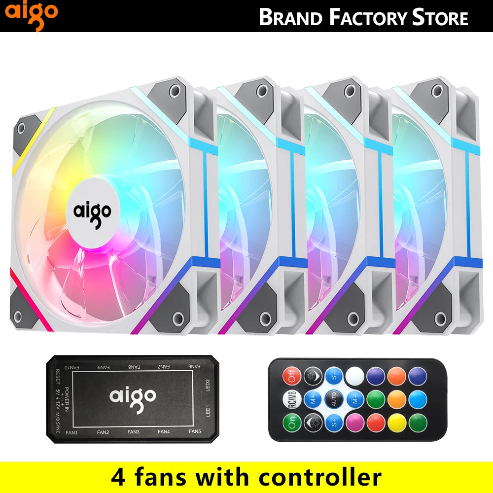 Aigo AM12 RGB 120mm PC Case Fan Kit