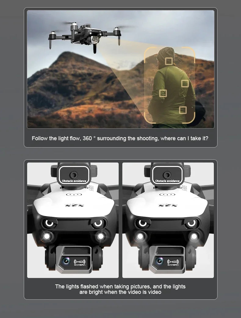 S2S Mini Drone 4K/8K HD Camera with Obstacle Avoidance