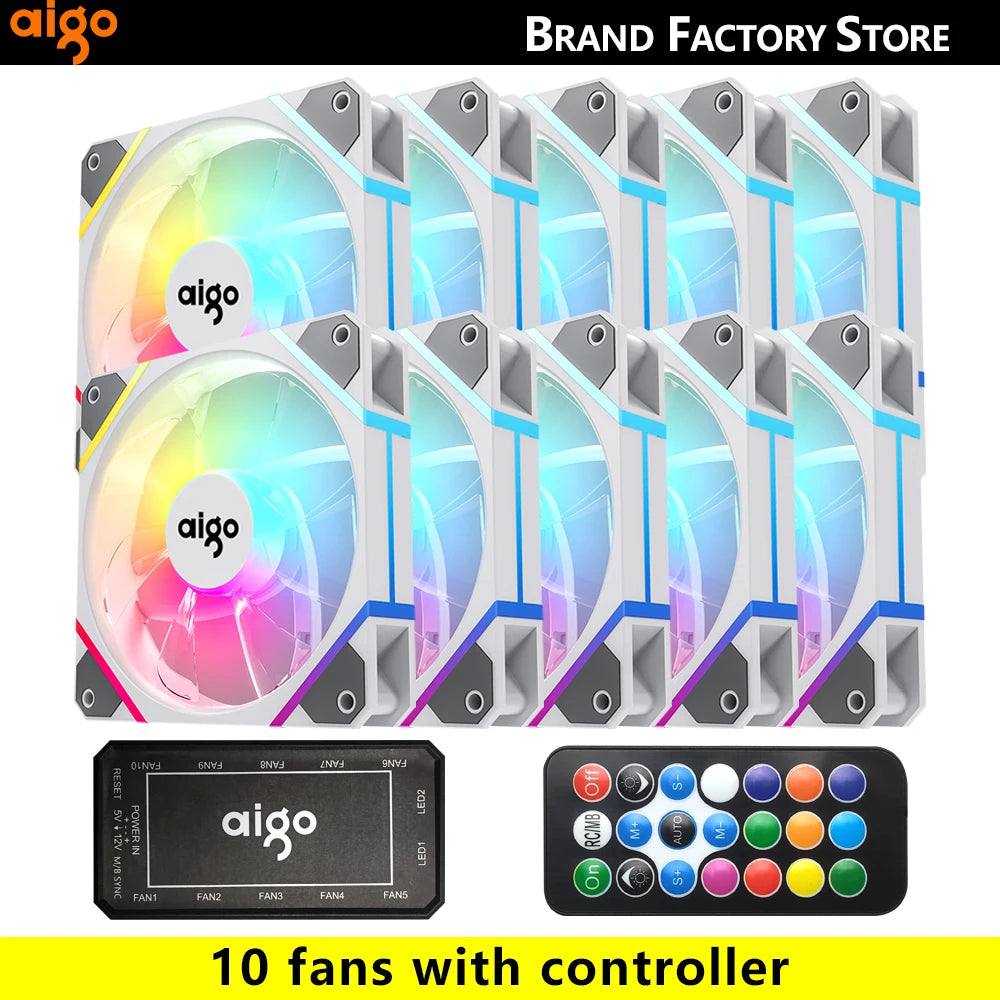 Aigo AM12 RGB 120mm PC Case Fan Kit