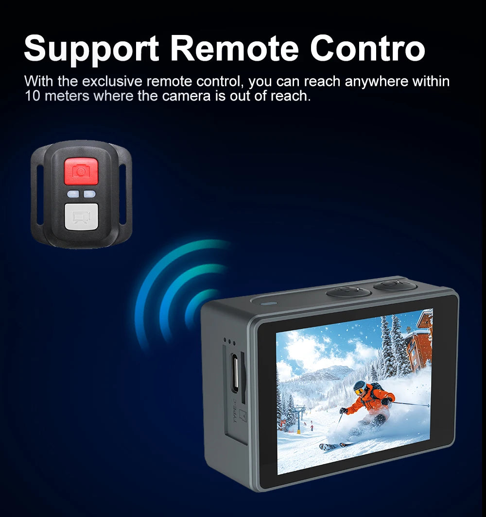 Ourlife MTR40 5K Action Camera with Touch Screen & Remote