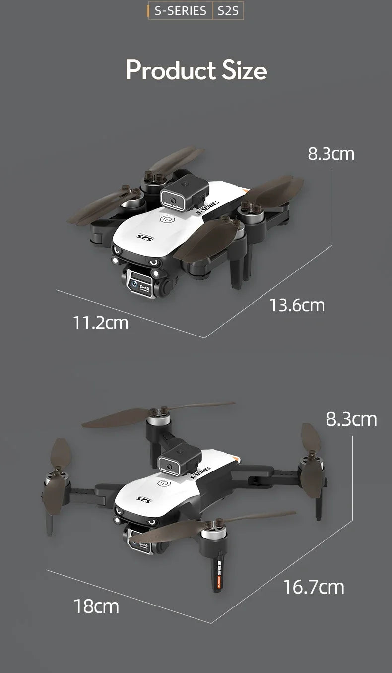 S2S Mini Drone 4K/8K HD Camera with Obstacle Avoidance