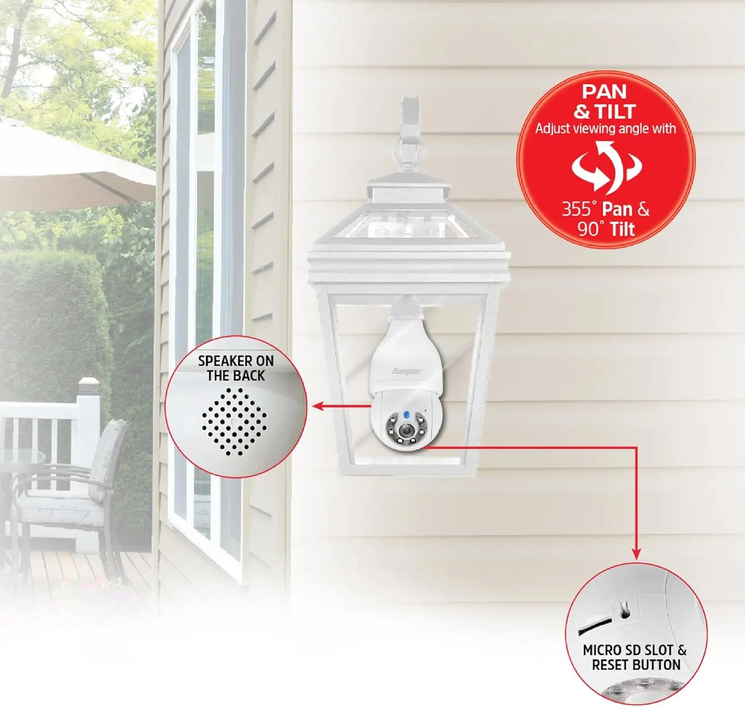 Smart Light Bulb 2K Security Camera 2-Pack Outdoor Pan Tilt