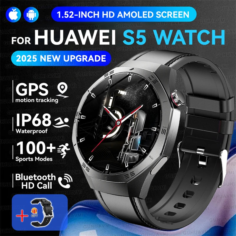 GUHUAVMI GT5 Pro Smartwatch 2025 with AMOLED & GPS