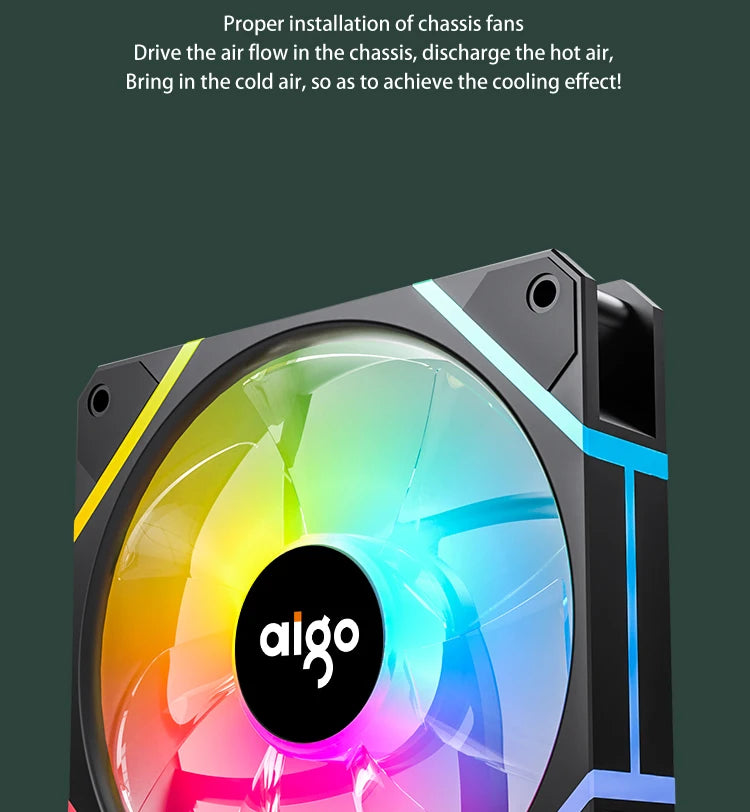 Aigo AM12 RGB 120mm PC Case Fan Kit