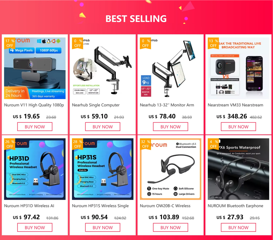 Nuroum V11 Full HD 1080p USB Webcam