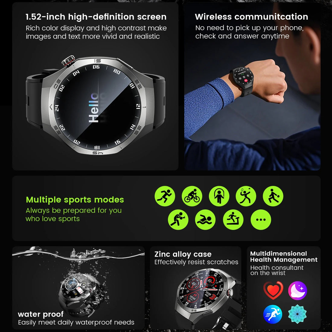 2025 Smartwatch for Android & iOS with AMOLED, GPS & Calls