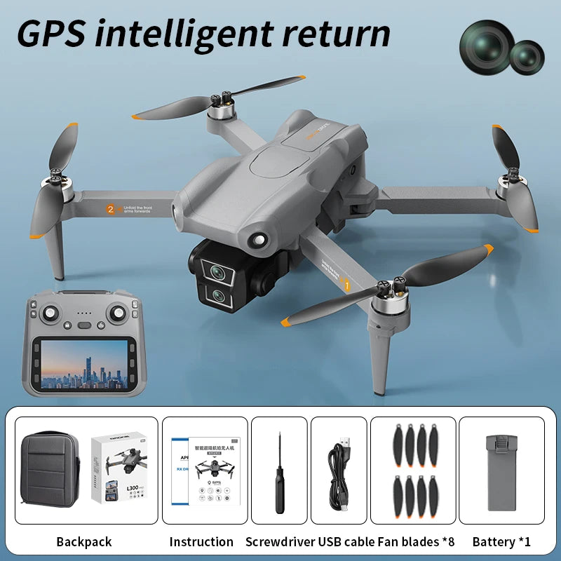 L300 MAX 4K HD Drone with Screen, 5G GPS & Brushless Motor