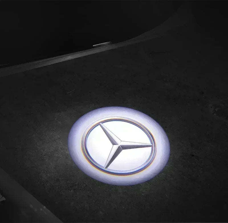 2PCS Car Door Welcome Logo Light for Mercedes Benz