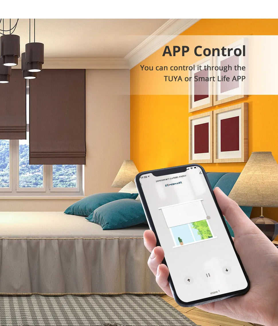 Zemismart ZigBee Smart Roller Blinds Motor 38mm Tube Tuya Smart Life Alexa Google
