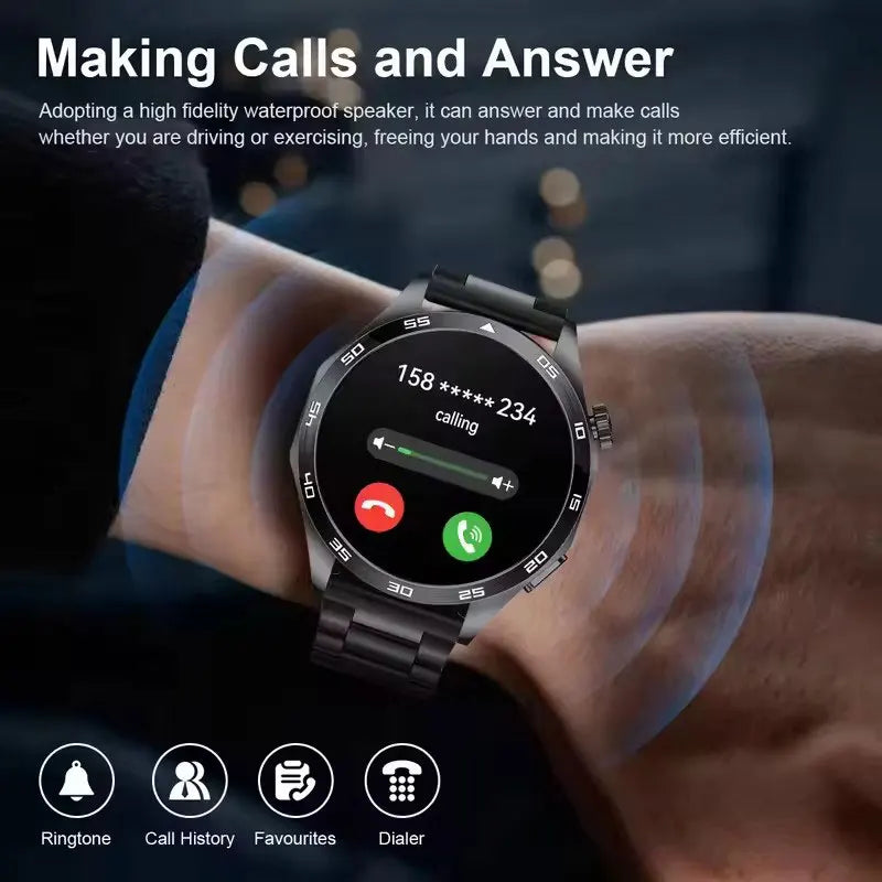2025 Men’s Smartwatch with AMOLED, GPS & Bluetooth Calls