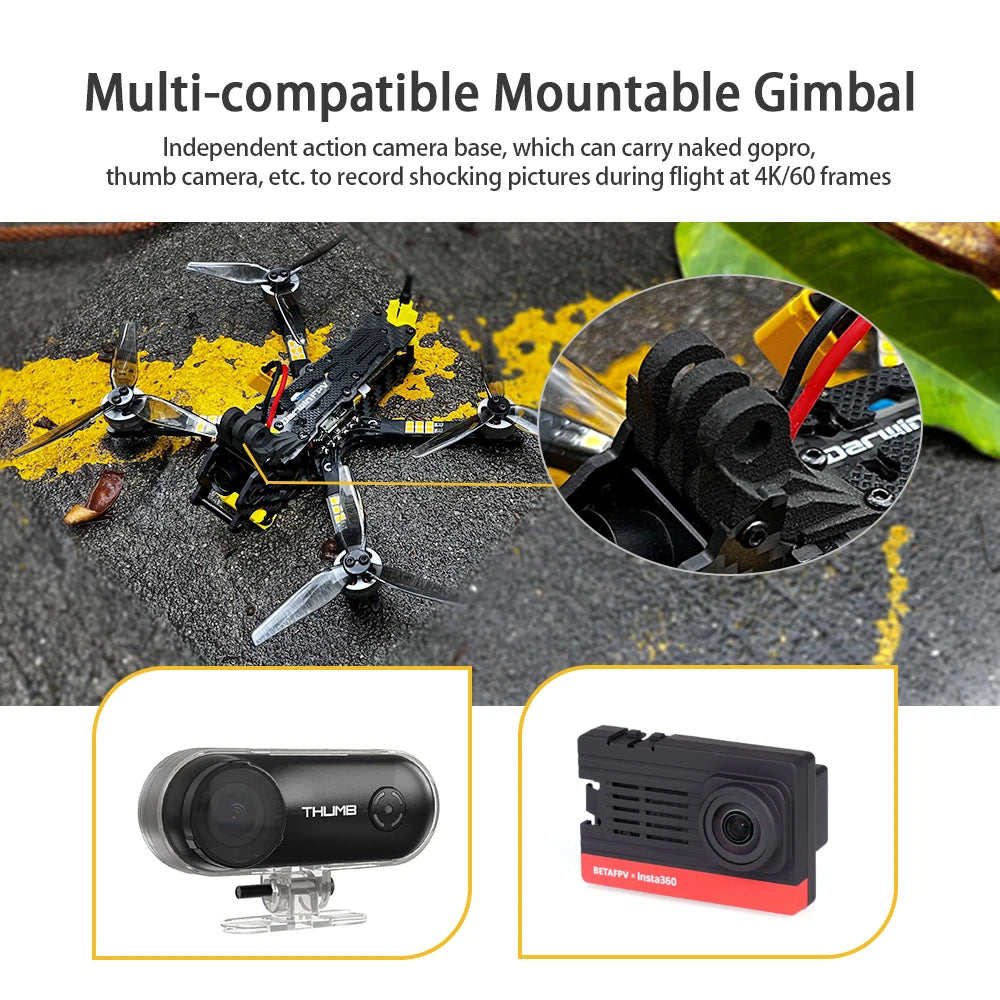 DarwinFPV BabyApe II 3.5" Freestyle FPV Racing Drone – Analog/Digital VTX