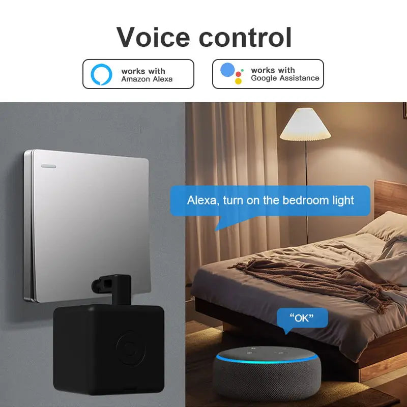 Tuya ZigBee Fingerbot Plus Smart Button Pusher Switch Alexa Google APP Control