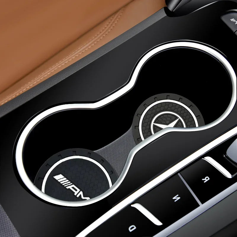 2pcs Car Cup Holder Coaster Non-Slip Pads for Mercedes Benz AMG
